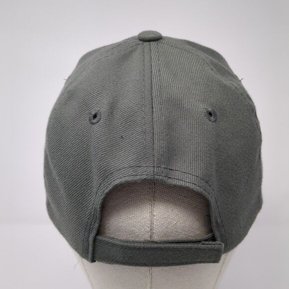 Brave Strapback Hat Gray One Size Adjustable Embroidered 6 Panel Polyester - Picture 5 of 9
